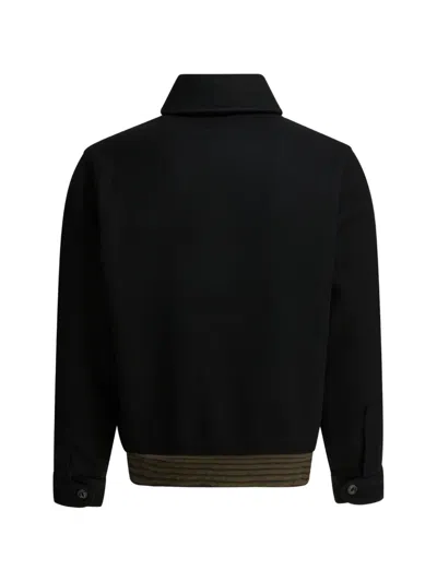 Buzz Rickson's Wool Bomber Jacket Jackets And Coats Black In Black