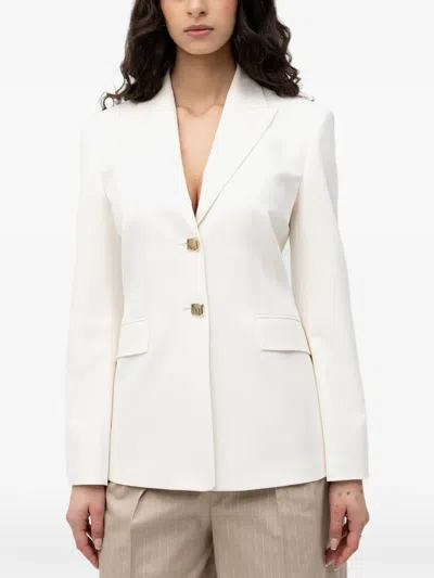 Hugo Boss Asmalla Buttoned Blazer In Neutral