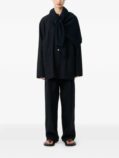 Studio Nicholson Hadar Button Patch Pocket Jacket In Black