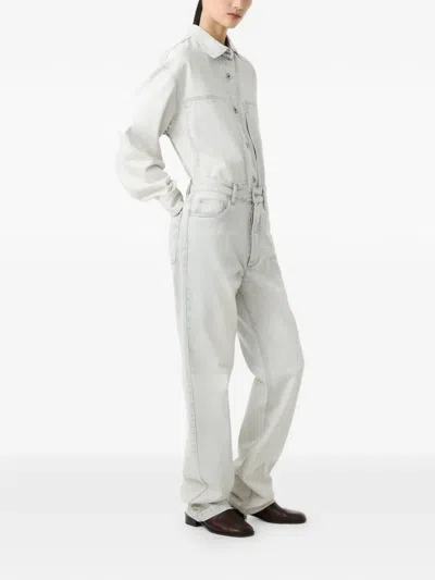 Studio Nicholson Barra Five-pocket Jeans In Silver