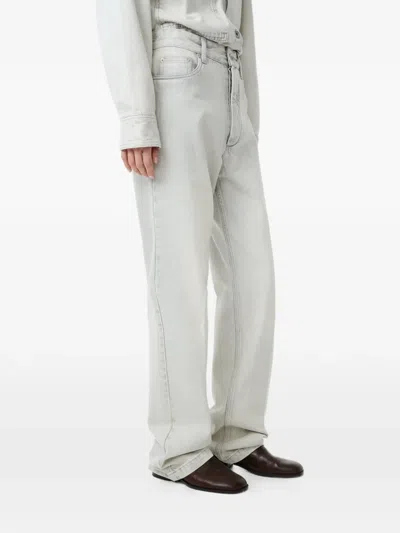 Studio Nicholson Barra Five-pocket Jeans In Silver
