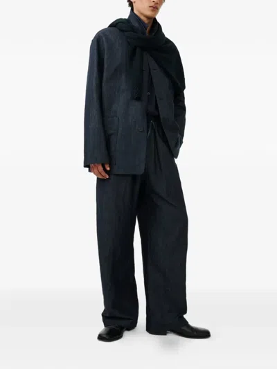 Studio Nicholson Nopi Patch Pocket Jacket In Blue