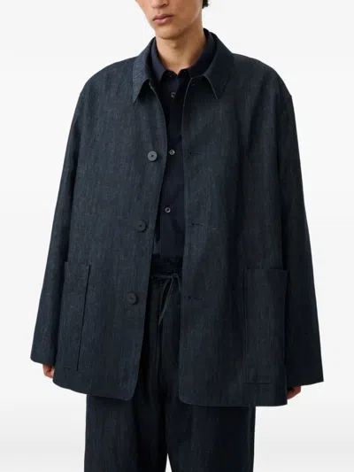 Studio Nicholson Nopi Patch Pocket Jacket In Blue