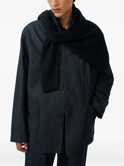 Studio Nicholson Nopi Patch Pocket Jacket In Blue