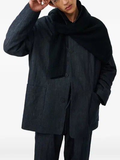 Studio Nicholson Nopi Patch Pocket Jacket In Blue