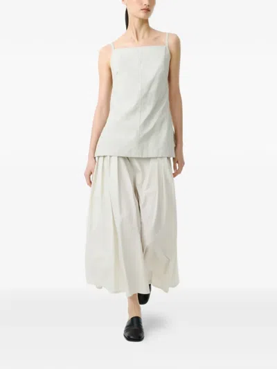 Studio Nicholson Raddle Slender Strap Side Vent Top In Neutral