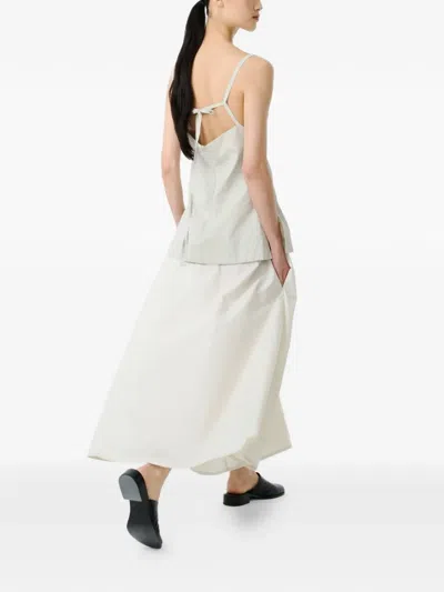 Studio Nicholson Raddle Slender Strap Side Vent Top In Neutral