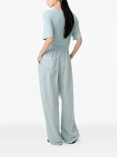 Studio Nicholson Attis Drawstring Patch Pocket Trousers In Blue