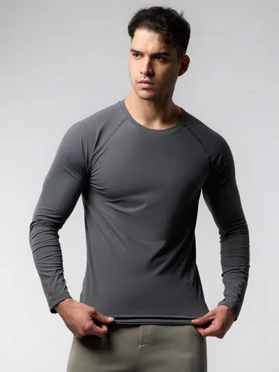 Fioboc Performancepro Active Crew Neck Long Sleeve Tee In Gray
