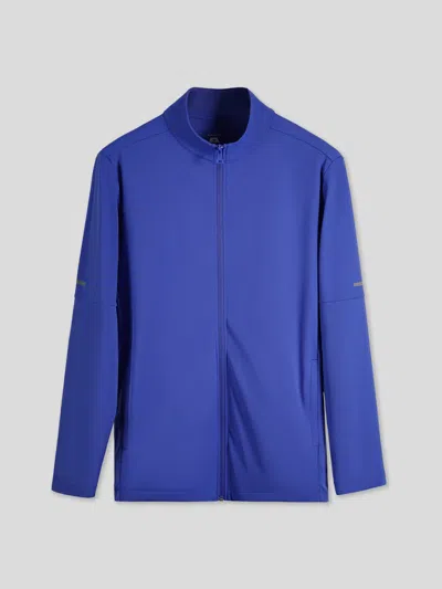 Fioboc Smoothblend Quick Dry Stand Collar Sports Fitness Jacket In Blue