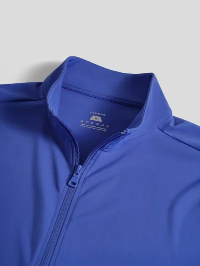 Fioboc Smoothblend Quick Dry Stand Collar Sports Fitness Jacket In Blue