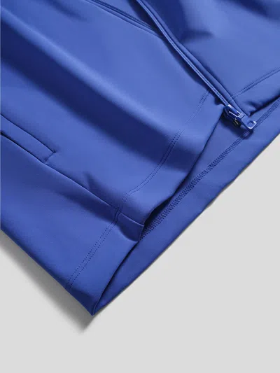 Fioboc Smoothblend Quick Dry Stand Collar Sports Fitness Jacket In Blue