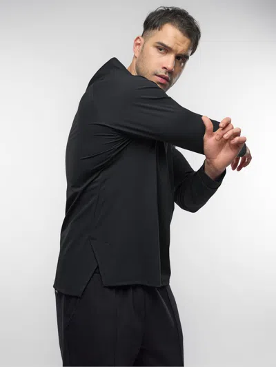 Fioboc Smoothblend Split Hem Hoodie In Black