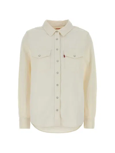 Levi's Ivory Lyocell Blend Iconic Western Shirt In Neutral