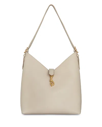 Rebecca Minkoff Mini Megan Leather Hobo Bag In Neutral