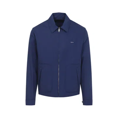 Prada Polyester Jacket 48 In Blue