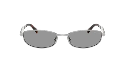 Prada 0pr D51s Rectangular Frame Sunglasses In Gray