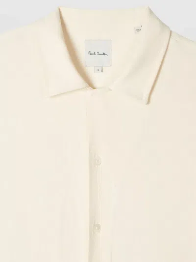 Paul Smith Mens Short Sleeves Regular Fit Shirt With Embroideredy In Neutral