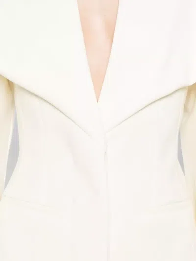 Jacquemus Chale Wool Blend Single Breasted Jacket In White