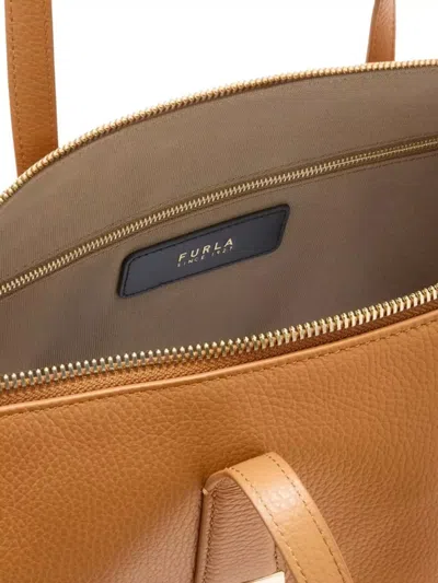 Furla Olivia Borsa Shopping L Tabacco Marrone Pelle Di Vitello Granata Donna In Brown