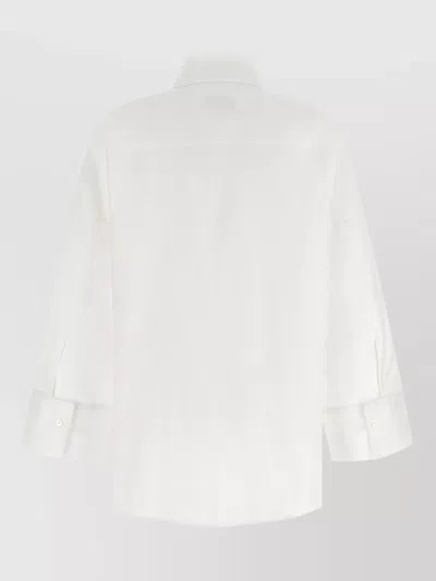 Alberto Biani White Oversized Solid Shirt In White