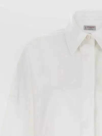 Alberto Biani White Oversized Solid Shirt In White