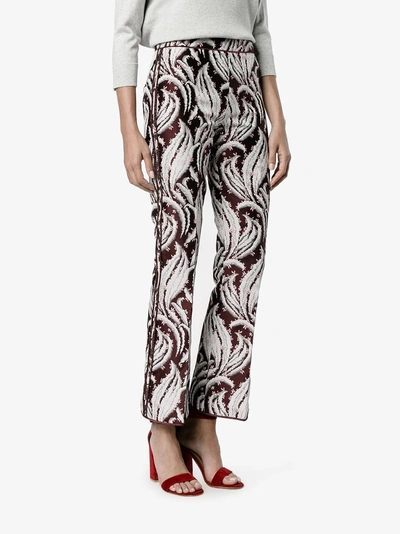 Giambattista Valli Leaf Jacquard & Embroidered Cropped Trousers In ...