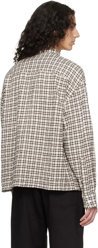 Studio Nicholson Checked-pattern Button-fastening Shirt In Black