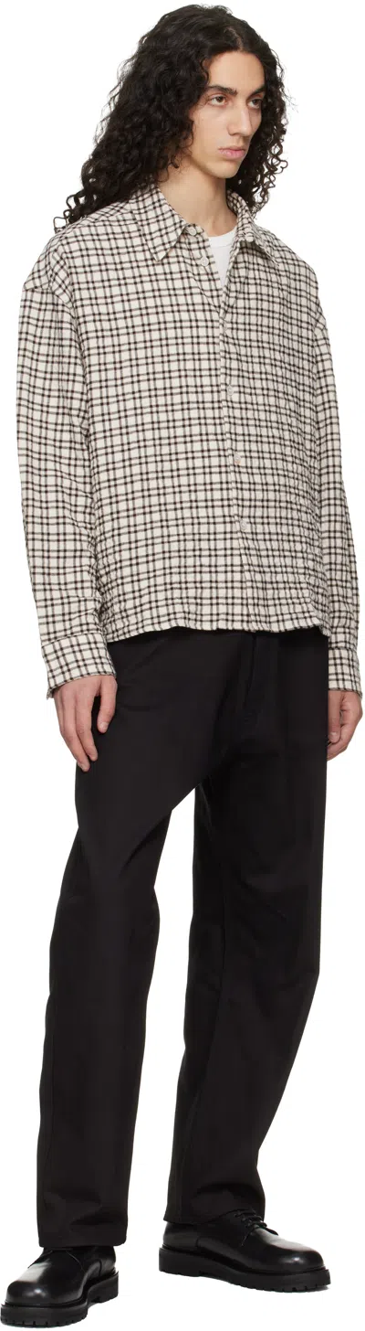 Studio Nicholson Checked-pattern Button-fastening Shirt In Black