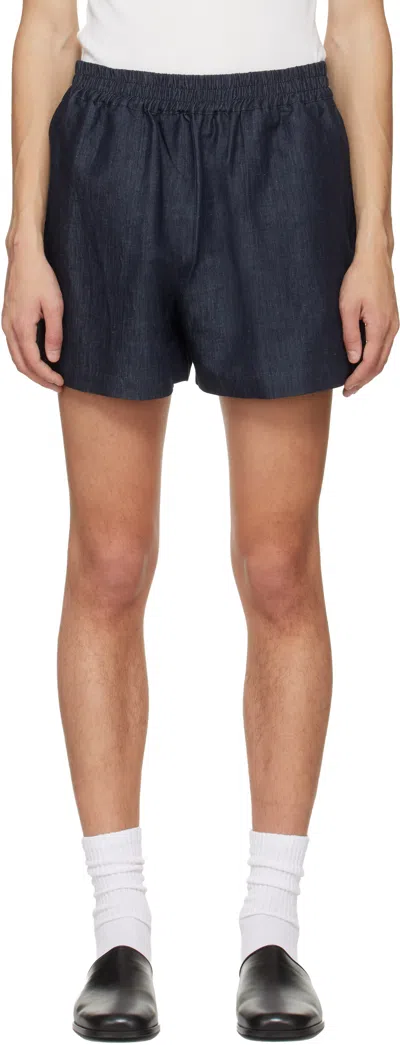 Studio Nicholson Elio Elasticated Shorts In Blue