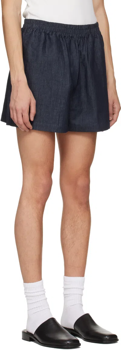 Studio Nicholson Elio Elasticated Shorts In Blue