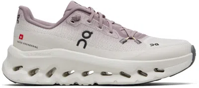 On Running Cloudtilt Lightweight Womans Sneakers In Beige And Violet In Pink