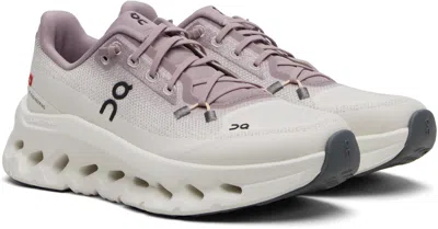 On Running Cloudtilt Lightweight Womans Sneakers In Beige And Violet In Pink