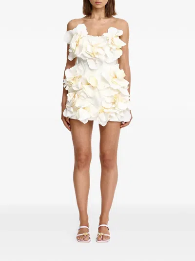 Acler Jackhill Floral Mini Dress In White