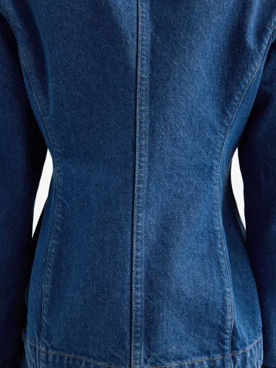 Jil Sander Button Denim Jacket In Blue