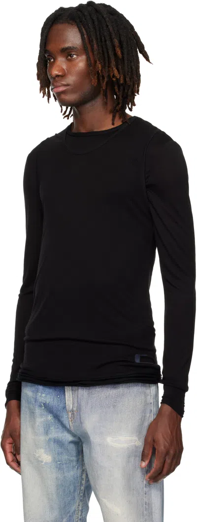 Carrer Black Doria Double Layer T-shirt Set In Black