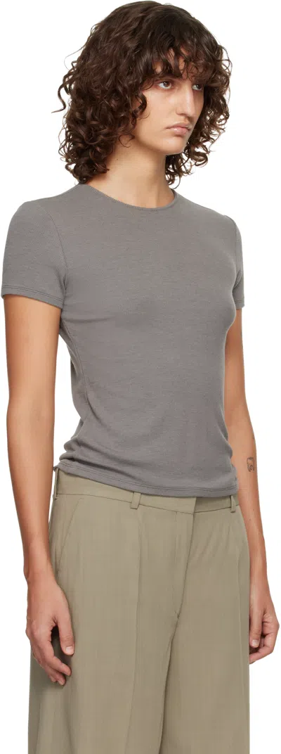 Le17septembre Gray Basic Wool T-shirt In Gray