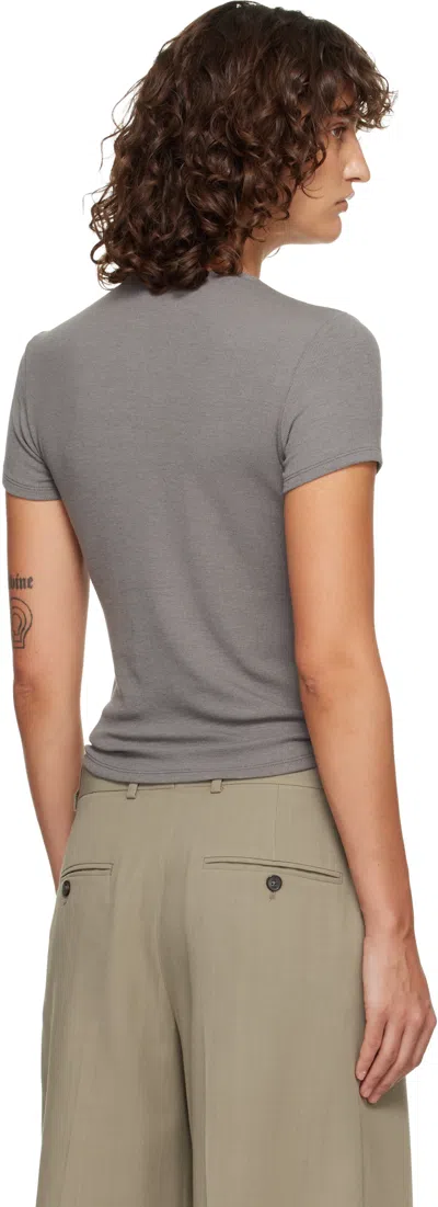 Le17septembre Gray Basic Wool T-shirt In Gray
