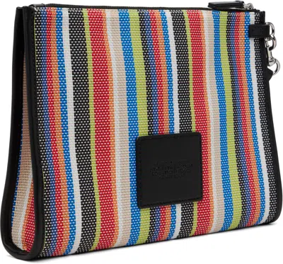 Marc Jacobs The Large Stripe Mesh Pouch In Multi