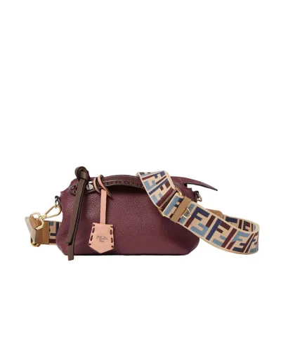 Fendi Logo-pattern Shoulder Strap In Metallic
