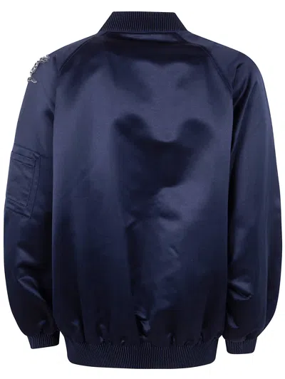 Blugirl Douchesse Patchwork Bomber Jacket In Blue
