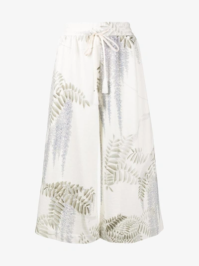 Shop Adam Lippes Wisteria Print Shorts