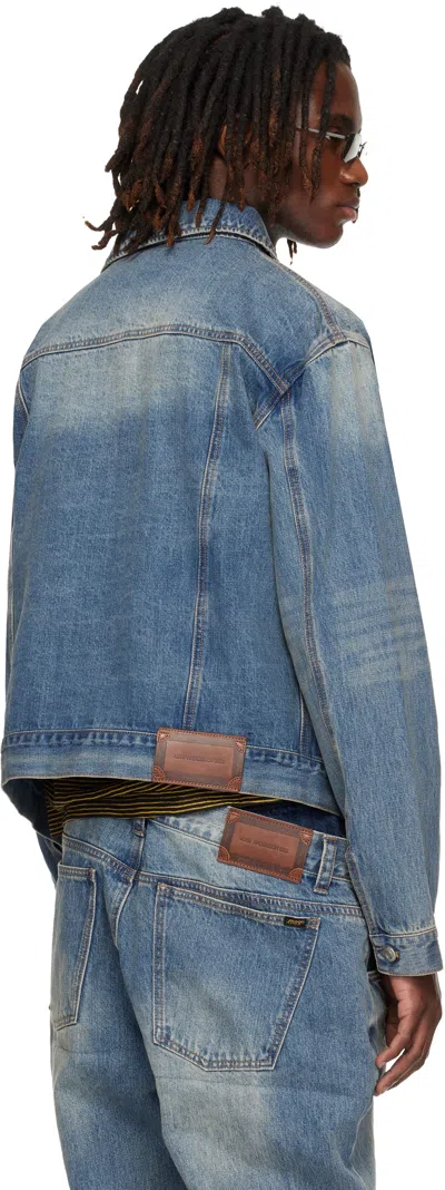 Andersson Bell Blue Asymmetric Layered Denim Jacket In Blue
