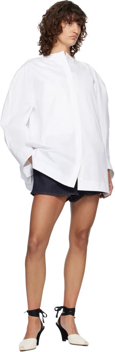 Jacquemus Amelo Shorts Contrast Stitching Elastic Waistband In Blue