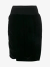 RICK OWENS VELVET KNEE SHORTS