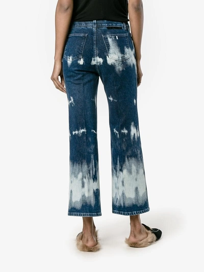 Shop Stella Mccartney Tie-dye Cropped Jeans In Blue