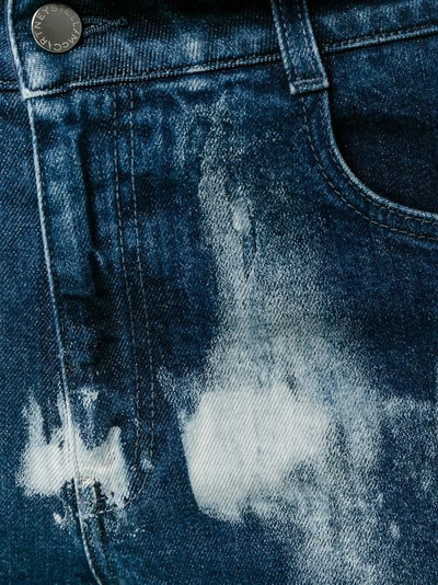 Shop Stella Mccartney Tie-dye Cropped Jeans In Blue
