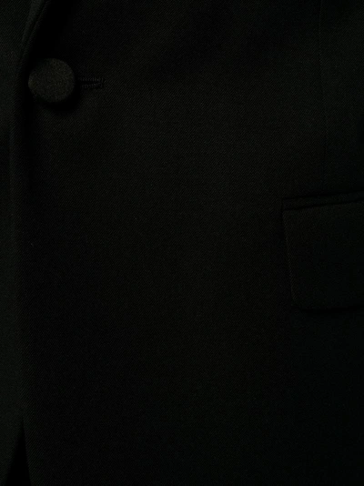 Shop Saint Laurent Iconic Le Smoking Cropped Blazer In Black