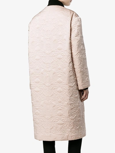 Shop Alexander Mcqueen Butterfly Embroidered Cocoon Coat