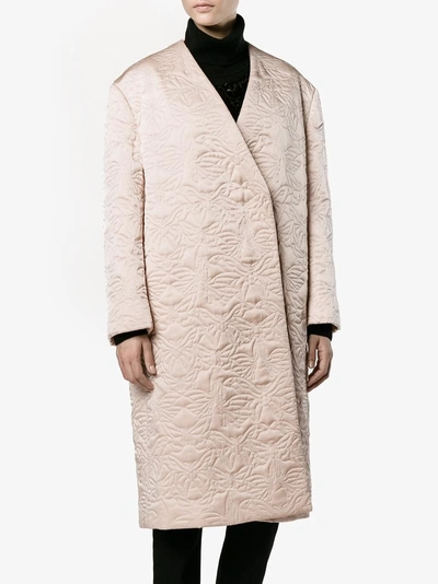 Shop Alexander Mcqueen Butterfly Embroidered Cocoon Coat